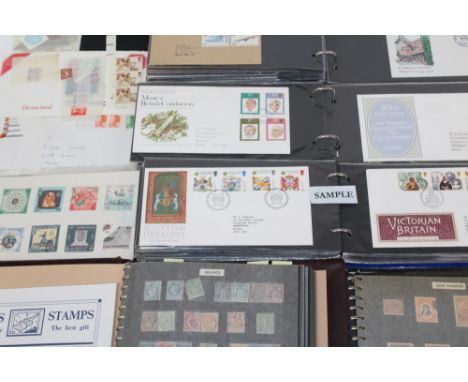 Stamps - GB and World selection in albums and on pages including GB first day covers World including Chinese issues