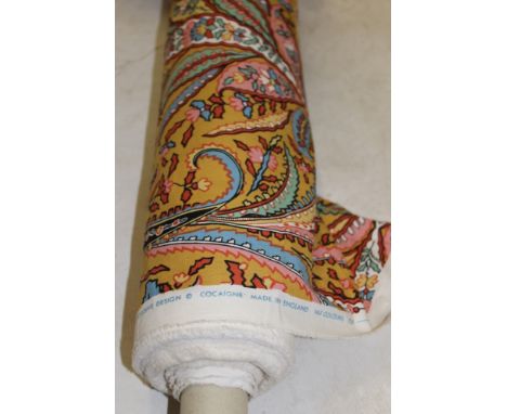 Liberty of London 'Cocaigne' vintage fabric roll, multicoloured paisley print - sold with feather cushion covered in same pri