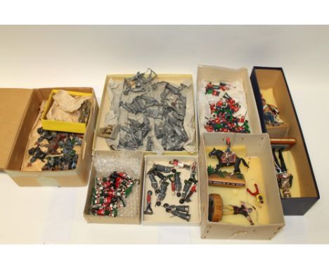 Britains selection of lead military figures - First and Second World War, plus other manufacturers and hand-painted models