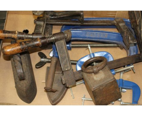 Large selection of tools - including saws, clamps, planes, chisels, etc