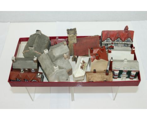 Group of twelve various W. H. Goss and other crested china models of buildings    CONDITION REPORT  Eight of the models are W