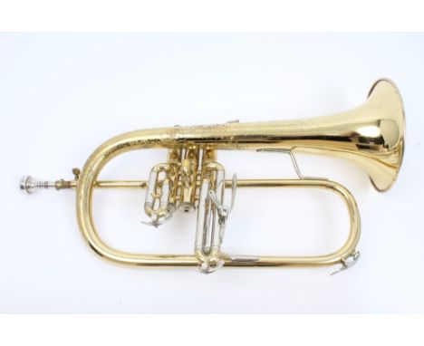 Vincent Bach-Stradivarius flugelhorn, model 183, brass finish, model no. 507197, in original fitted case, together with Vince