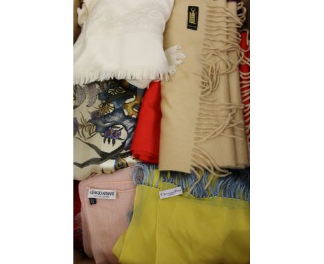 Shawls and wraps - designers including Christian Dior, Kashmir by Georgio Armani, Gianfranco Ferré, Salvatore Ferragamo, Loui