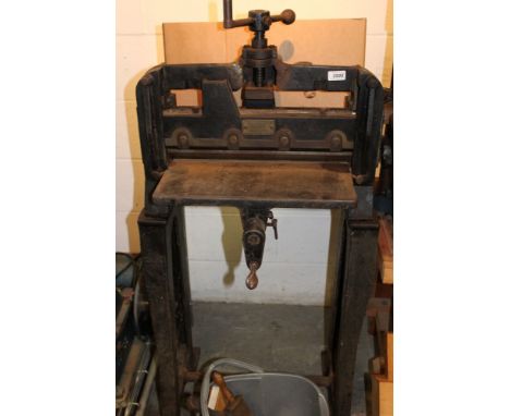 J. Hamilton & Sons Ltd. Pollard St. vintage iron guillotine machine 