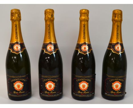 4 bottles Special Reserve Brut Champagne 75cl 12.5%, specially selected by C Martin Edwards Chairman Manchester United Footba