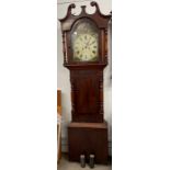 Large Victorian 'Yorkshire' longcase clock, not currently running Ht 223cm W 60cm