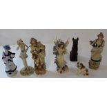 Priory Castings dog figurine & selection of decorative figurines