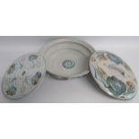 Alan Caiger-Smith Aldermaston Pottery tureen with strainer and cover - approx. 31.5cm dia