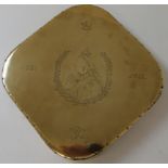 Brass gong, engraved Burmese 1837-1897 with a picture of Queen Victoria