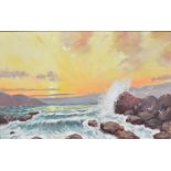 Framed oil on board entitled "Where No Man Steppeth" by A R Cook - member of the North Lincs Art