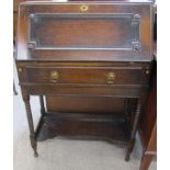 Art Deco bureau with twisted legs - approx. 99cm x 71cm x 37cm