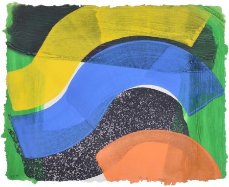 Howard Hodgkin (British 1923-2017) "Put Out More Flags" Initialled, dated '92 and numbered 68/75, hand embellished etching an