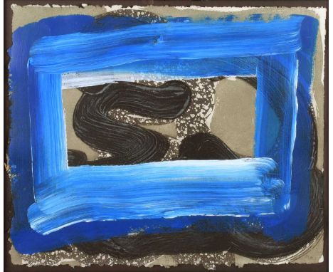 Howard Hodgkin (British 1923-2017) "Seafood" Initialled and dated MMI, hand embellished etching and aquatint.42.5 x 52cm (fra