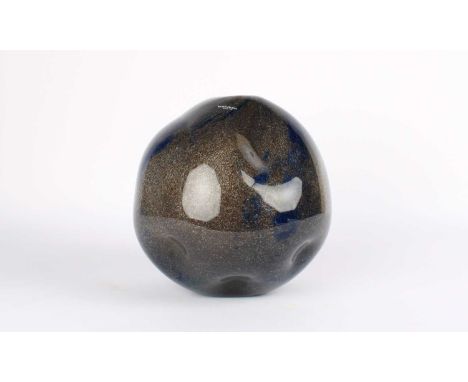 Monica Backström (Swedish 1939-2020) for Kosta Boda Large "Terra" Vase  Circa 2004, shaped spherical and pinched form, bearin