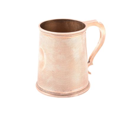 A Victorian silver tankard, hallmarked London 1869 by&nbsp;Goldsmiths Alliance Ltd, 11cm high.  Condition Report: weight; 13.