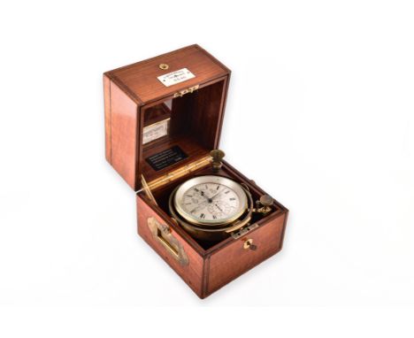 A late Victorian two-day mahogany marine chronometer Ministry of Defence military issue, by Victor Kullberg, London number 55