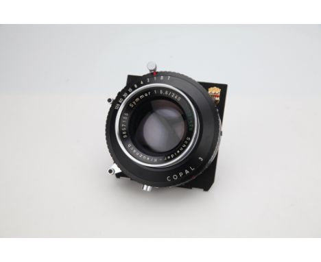 in Copal 3 shutter, all speeds working. body VG-E. Optics G, small single fungal bloom to middle element. Small paint repair 