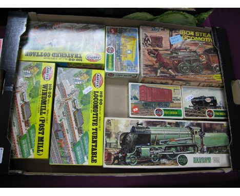 Approximately Eight Unstarted Plastic Kits by Airfix, railway rolling stock and accessories. All in original boxes, unchecked