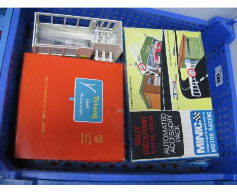 A Tri-ang Minic Motorway's #M1812 Automatic Starting Gate, partially constructed, accompanied by literature, with box, a boxe