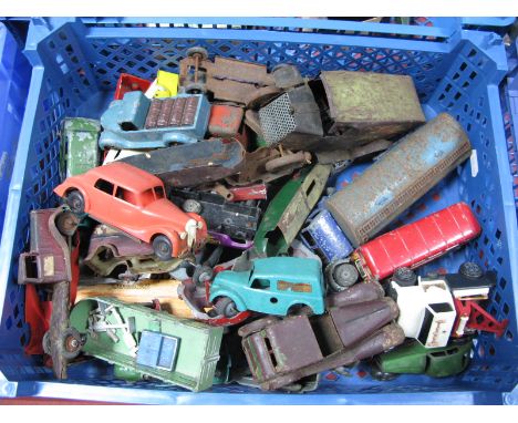 A Quantity of Both Pre and Post War Toys By Burnett, Dinky, Minic and Others, all very poor.