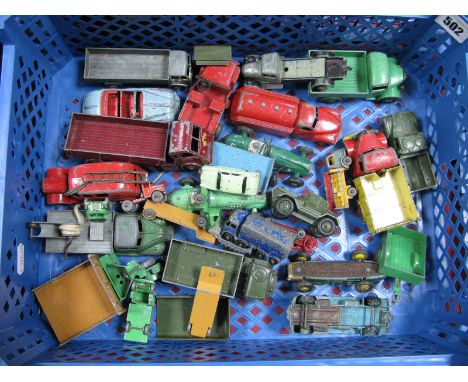 A Quantity to Mid XX Century Dinky, Chad Valley, Matchbox Diecast Vehicles, all playworn.