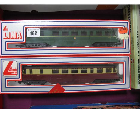 Lima # 205133 and 205150 "OO" Scale Model Great Western Rail Cars, in BR cream and crimson and green liveries. Both Boxed