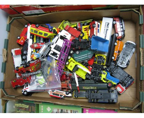 A Quantity of Playworn Diecast Vehicles by Corgi, Matchbox, Siku, including Corgi 'the Spy Who Loved Me' 007 Lotus Esprit, Ma