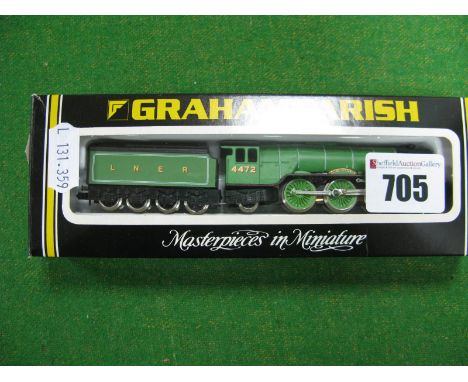 Graham Farish # 1822 N Scale Model Railway A3 Class Steam Locomotive Number 4472 "Flying Scotsman", in LNER apple green liver