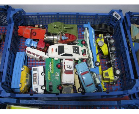 A Quantity of Diecast Vehicles Vehicles, by Dinky, Corgi, Matchbox and Others, all playworn.