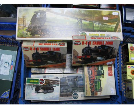 Eight Boxed Airfix "OO" Scale Locomotive and Rolling Stock Plastic Model Kits, including # 056517-7 Biggin Hill, # 02660-2 Sa