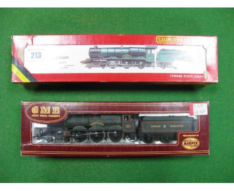 Hornby # R078 "OO" Scale Model 4-6-0 King Class Locomotive Number 6024 "King Edward I", in GWR green livery, plus GNR # 54124