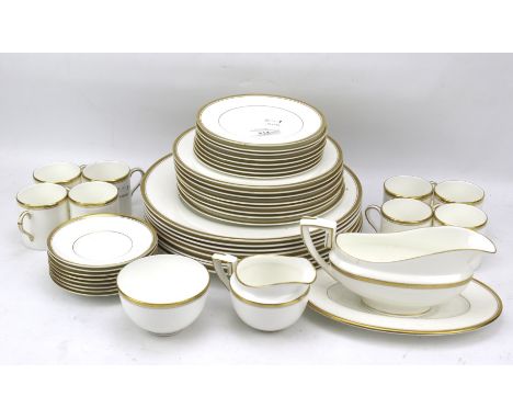 A Royal Worcester Viceroy pattern coffee and dinner service. Including coffee cans, dinner plates, sauce boat, etc Condition 