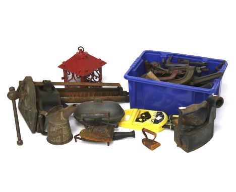 Assorted tools. To include a large vintage Record vice, clamps and more