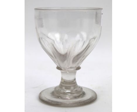An early 19th century glass rummer, wtih annular knopped stem, H12.5cm Condition Report: Overall in good condition. Some ligh