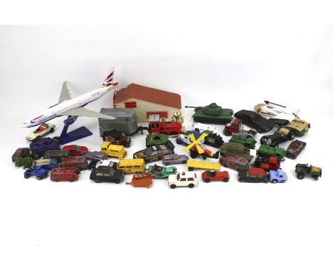 An assortment of diecast model vehicles. Including a Burago BMW M1, Corgi whizzwheels Pininfarina Alfa Romeo P33, etc