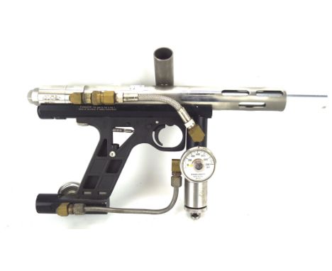 An Air America unireg paintball gun. With AGD carbon fiber grip, model MM07052