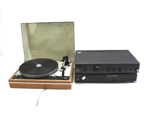 A Thorens TD160 record player together with an Armax amp and Armax CD player