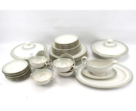 A Royal Doulton Berkshire pattern dinner service. Including dinner plates, two lidded tureens, sauceboat and much more, no TC