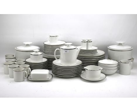 A contemporary Thomas tea and dinner service. Including tea cups, saucers, dinner plates, four lidded tureens, salt and peppe