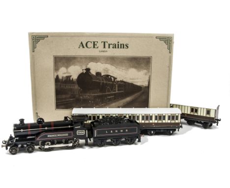 An ACE Trains O Gauge 3-rail E/3 LNWR Passenger Train Set with 'Celebration' Type 4-4-0 Locomotive, the locomotive and tender