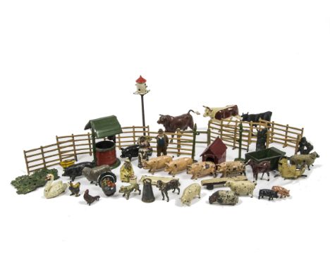Britains Hilco and other makers Farm animals and Accessories, including Britains and Hilco cattle, sheep, pigs, horses, dogs 