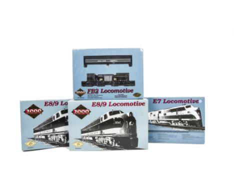 Proto-2000 HO Gauge American Diesel Locomotives, comprising one FA2/FB2 twin-loco set nos 1053/3353, M, sealed in original wr