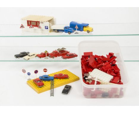 Lego 1960s OO   Gauge Cars and Accessories, including black (1) and red (1) Karman, red Taunus, blue VW15OO  , black (1), red