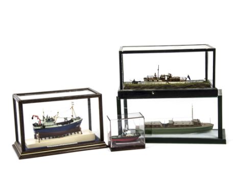 Modern Ship Models various scales and makers, 1/2OO   Sea Harvester Fishing Boat built by D J Metcalfe, Table Top Displays Mo