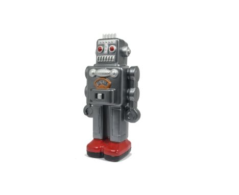 Large Blown Vinyl Smoking Robot Money Box, 560mm tall, professionally sprayed and hand painted in the 1980s, based on the Yon