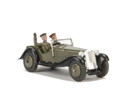 A Well-restored Britains Army Staff Car, new screen, steering wheel, radiator and tyres, vehicle completely repainted, occupa