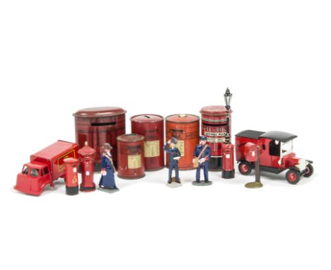 Royal Mail Collection Diecast Figures Tin Vehicles and Toy Money Boxes, seven modern diecast items, three Postmen from Victor