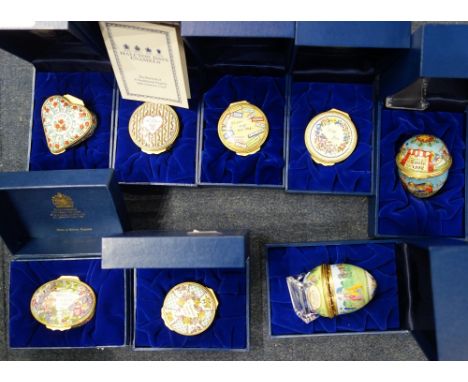 A COLLECTION OF HALCYON DAYS ENAMEL BOXES