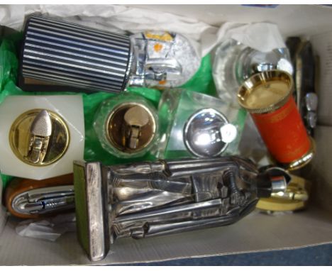 A COLLECTION OF VINTAGE LIGHTERS, to include a Camel and a suit of armour
