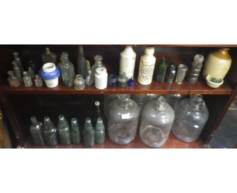 A COLLECTION OF VINTAGE BOTTLES including Codd bottles